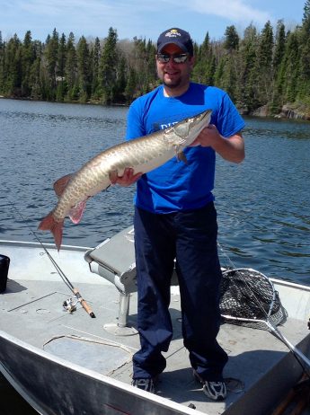 Large Muskie caught at Big Canon Lake Lodge