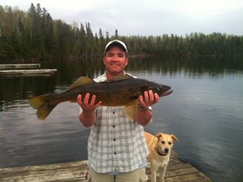 Man holding Large Walleye